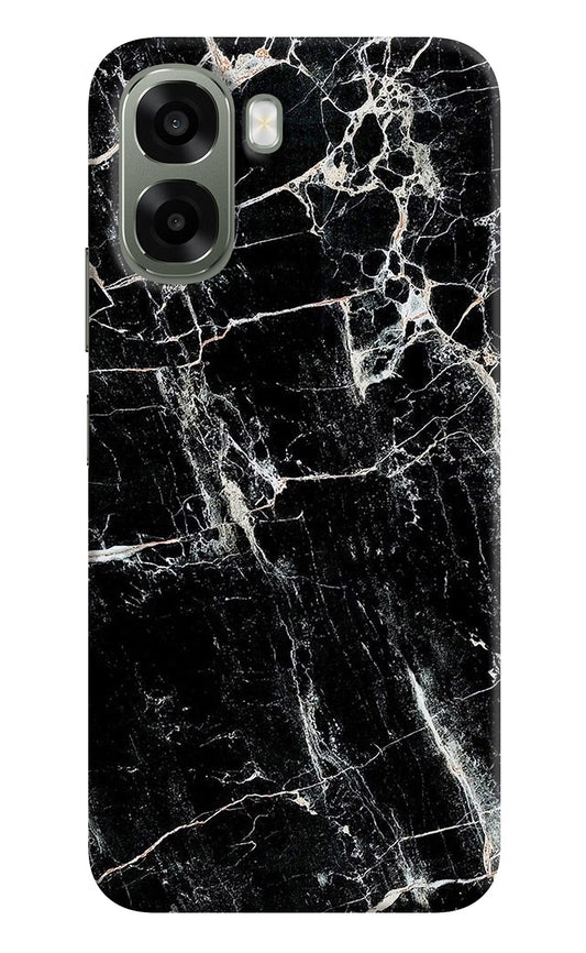 Black Marble Texture Oppo A6x 5G Hard Case Back Cover by Casekaro