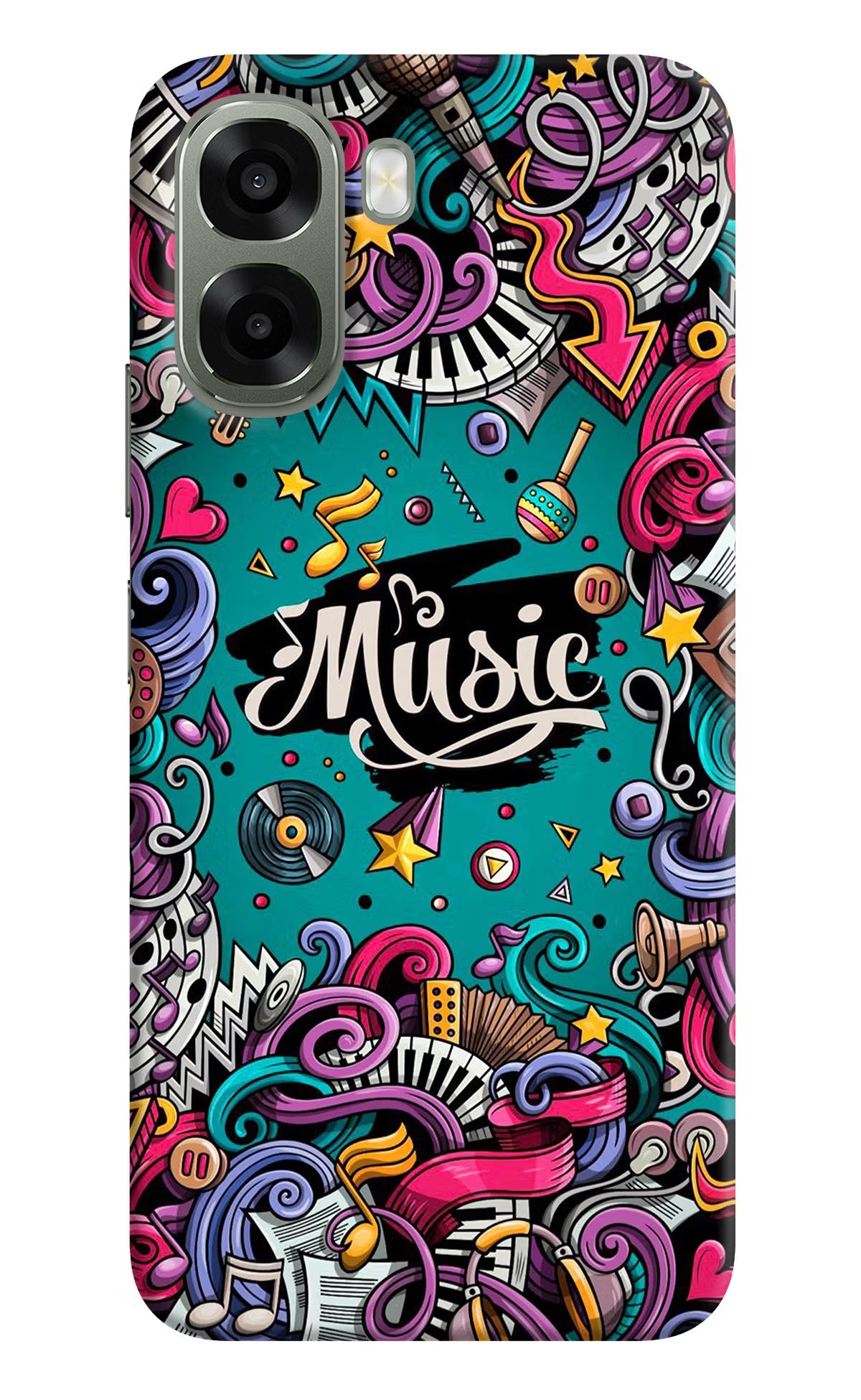 Music Graffiti Oppo A6x 5G Back Cover
