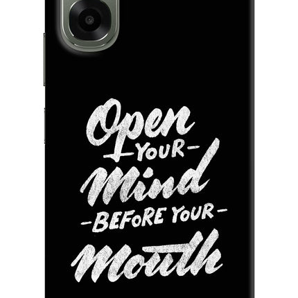 Open Your Mind Before Your Mouth Oppo A6x 5G Hard Case Back Cover by Casekaro