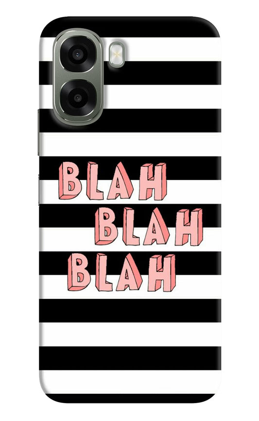 Blah Blah Blah Oppo A6x 5G Hard Case Back Cover by Casekaro