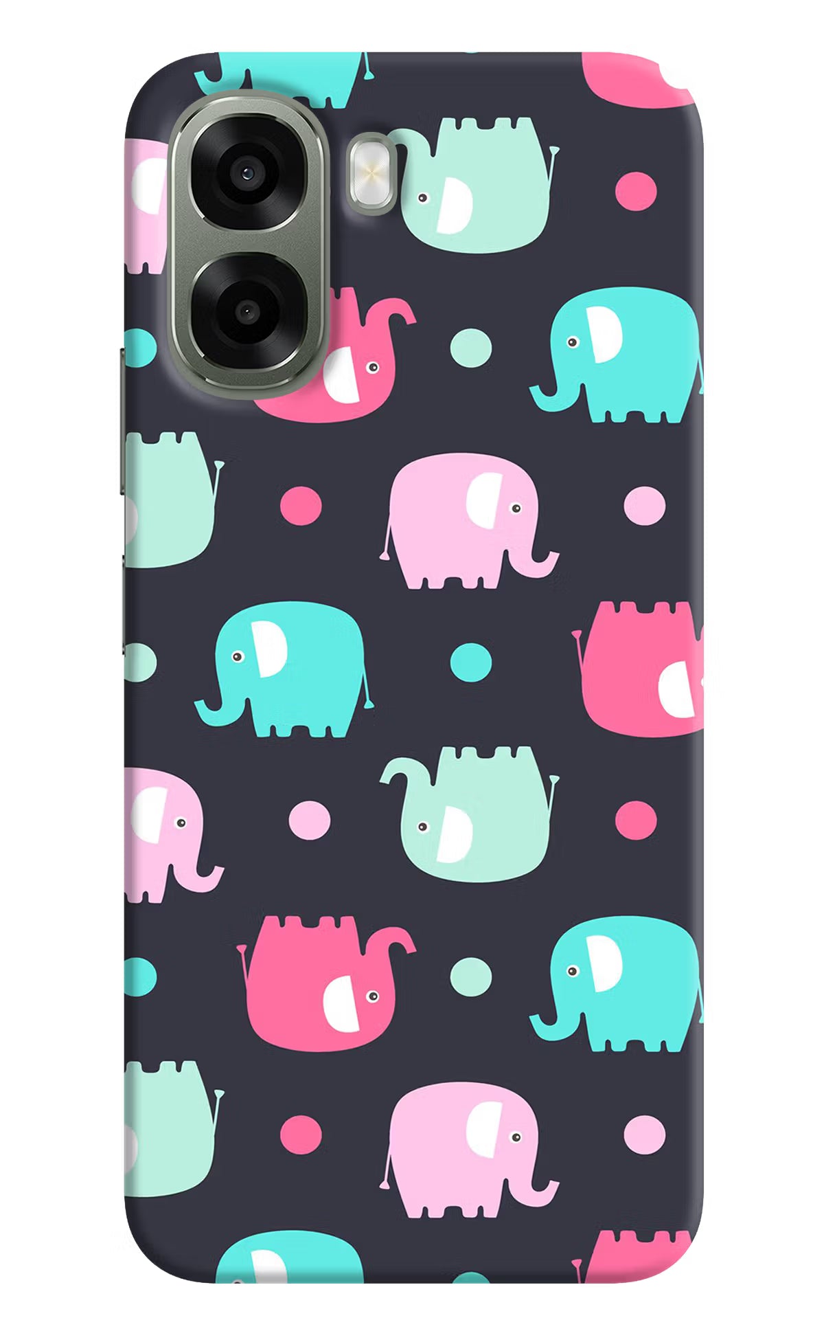 Elephants Oppo A6x 5G Back Cover