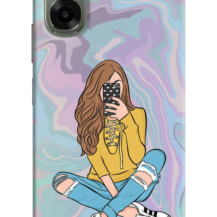 Selfie Girl Oppo A6x 5G Hard Case Back Cover by Casekaro