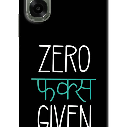 Zero Fucks Given Oppo A6x 5G Hard Case Back Cover by Casekaro