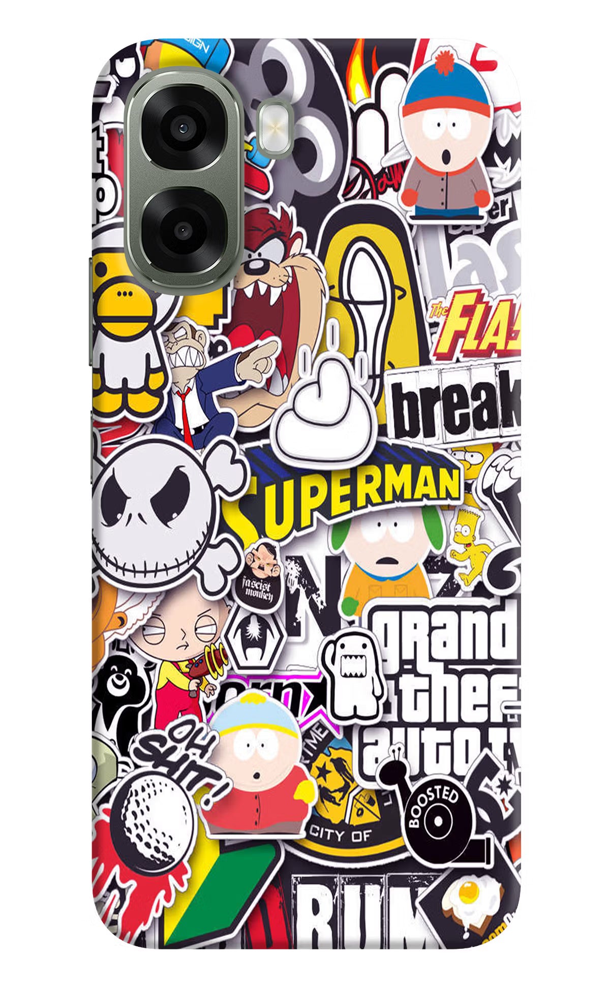 Sticker Bomb Oppo A6x 5G Back Cover