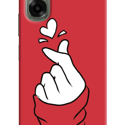 Korean Love Sign Oppo A6x 5G Hard Case Back Cover by Casekaro
