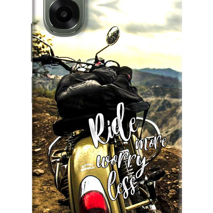 Ride More Worry Less Oppo A6x 5G Hard Case Back Cover by Casekaro
