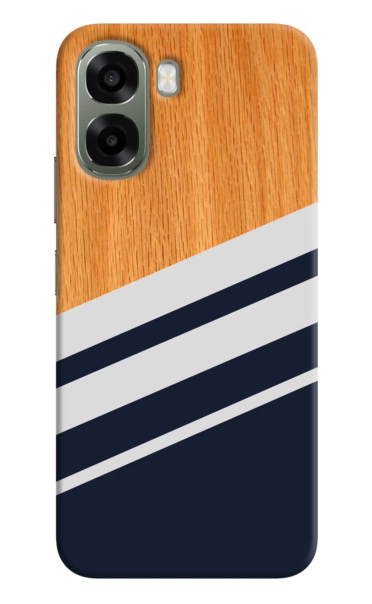 Blue and white wooden Oppo A6x 5G Back Cover