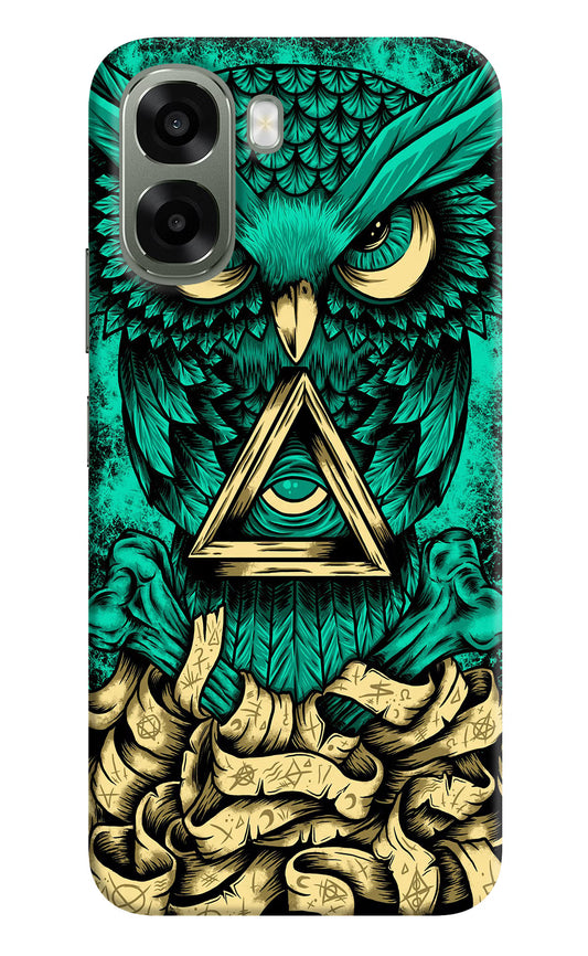 Green Owl Oppo A6x 5G Hard Case Back Cover by Casekaro