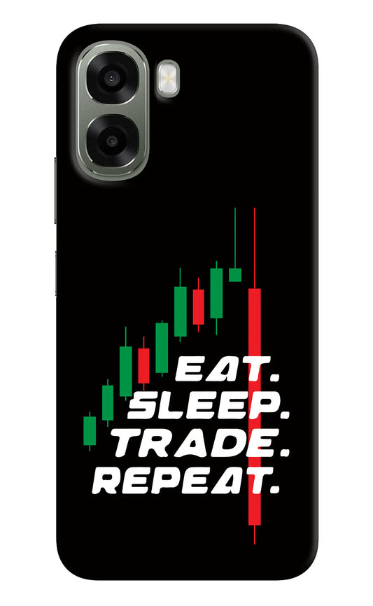 Eat Sleep Trade Repeat Oppo A6x 5G Hard Case Back Cover by Casekaro