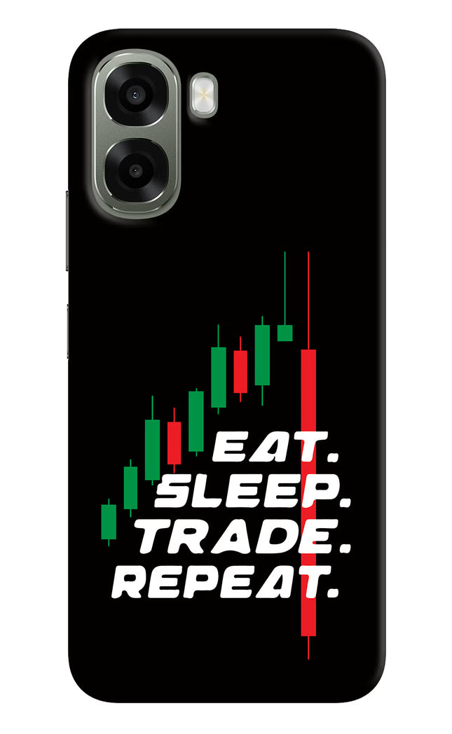 Eat Sleep Trade Repeat Oppo A6x 5G Hard Case Back Cover by Casekaro