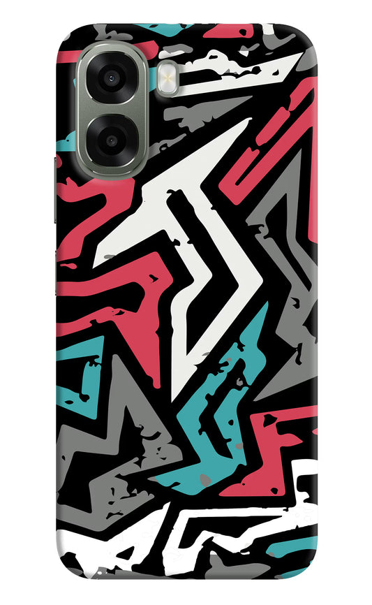 Geometric Graffiti Oppo A6x 5G Hard Case Back Cover by Casekaro