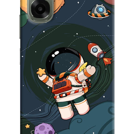Cartoon Astronaut Oppo A6x 5G Hard Case Back Cover by Casekaro