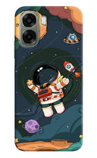 Cartoon Astronaut Oppo A6x 5G Hard Case Back Cover by Casekaro