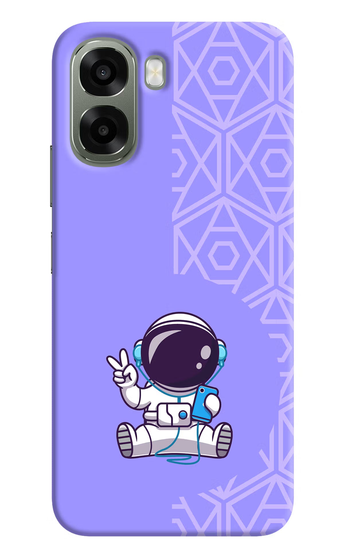 Cute Astronaut Chilling Oppo A6x 5G Back Cover