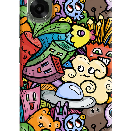 Veggie Doodle Oppo A6x 5G Hard Case Back Cover by Casekaro
