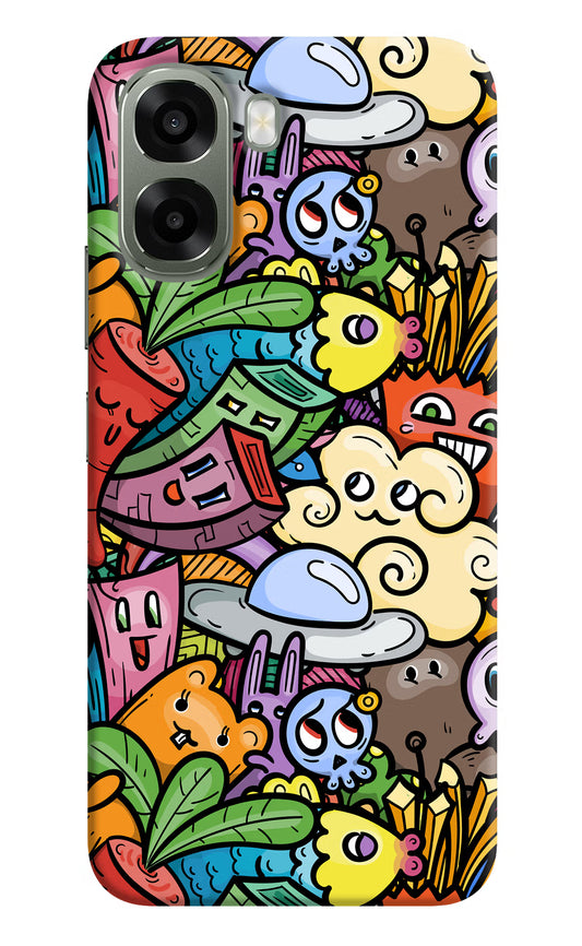 Veggie Doodle Oppo A6x 5G Hard Case Back Cover by Casekaro