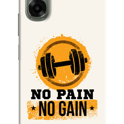 No Pain No Gain Oppo A6x 5G Hard Case Back Cover by Casekaro