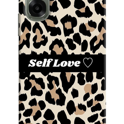 Leopard Print Self Love Oppo A6x 5G Hard Case Back Cover by Casekaro