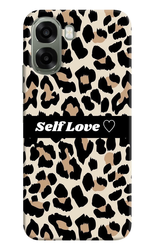 Leopard Print Self Love Oppo A6x 5G Hard Case Back Cover by Casekaro