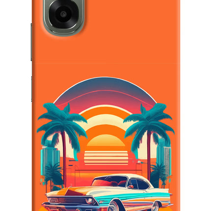 Palm Drive 80s Oppo A6x 5G Hard Case Back Cover by Casekaro
