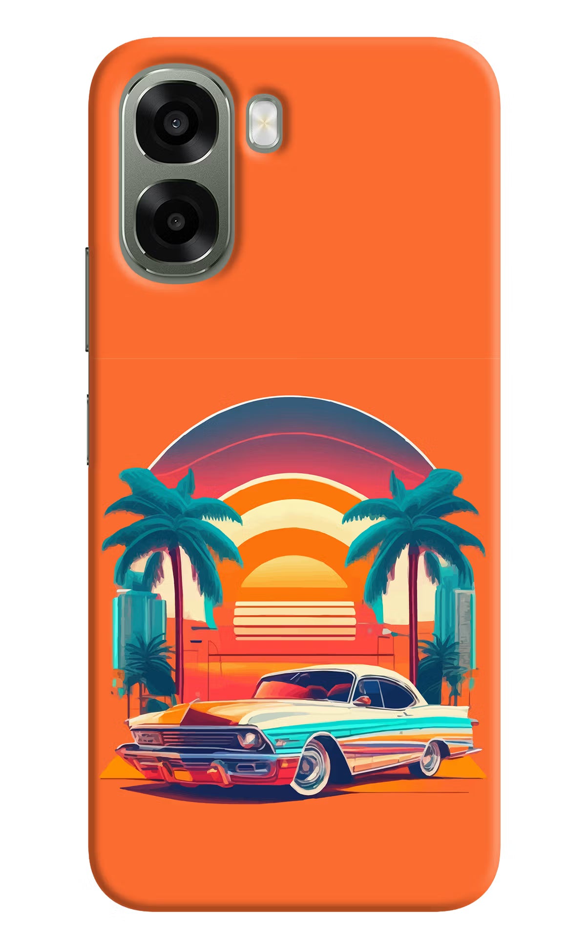 Palm Drive 80s Oppo A6x 5G Back Cover