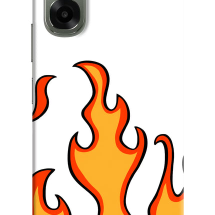 Fired Up – White Oppo A6x 5G Hard Case Back Cover by Casekaro