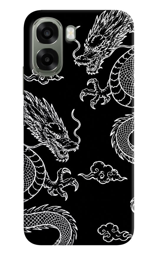 Twin Dragons Oppo A6x 5G Hard Case Back Cover by Casekaro