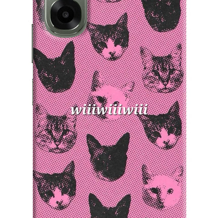 Pink Cats Oppo A6x 5G Hard Case Back Cover by Casekaro
