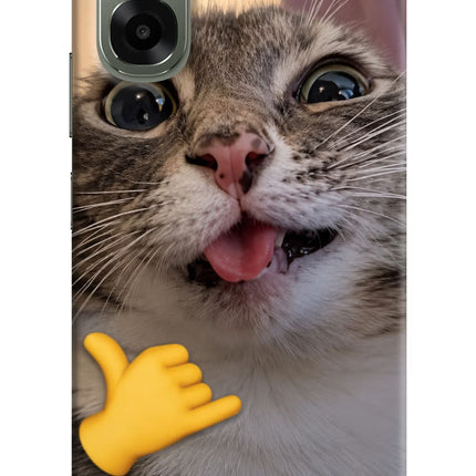 Silly Cat Call Oppo A6x 5G Hard Case Back Cover by Casekaro