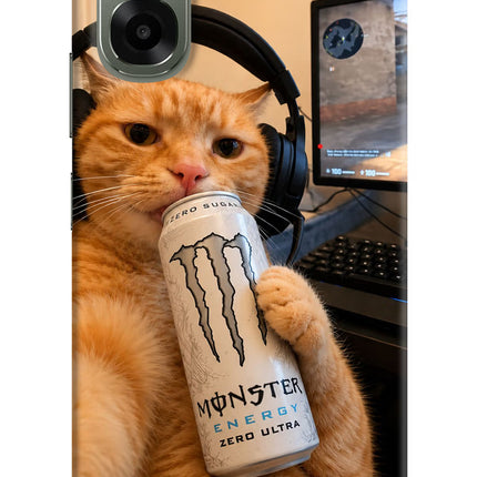 Gamer Cat Energy Oppo A6x 5G Hard Case Back Cover by Casekaro