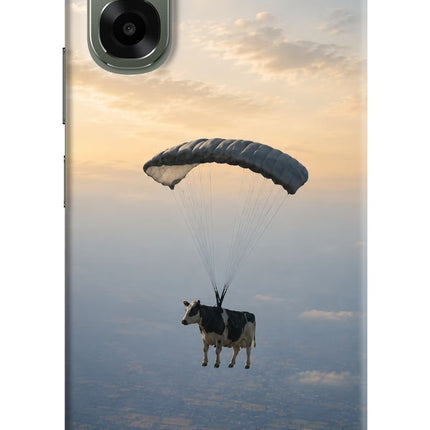 Skydiving Cow Oppo A6x 5G Hard Case Back Cover by Casekaro
