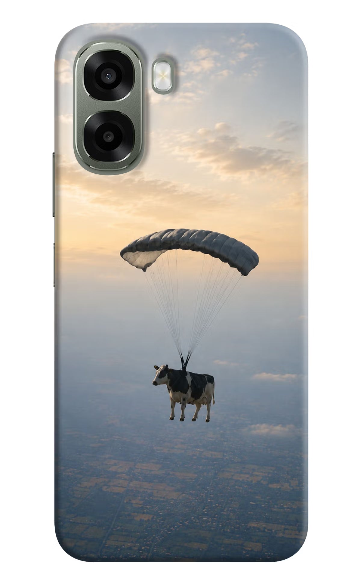 Skydiving Cow Oppo A6x 5G Back Cover