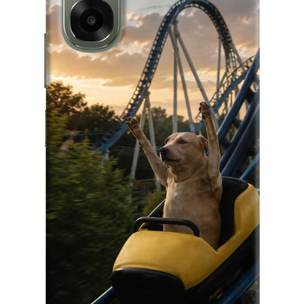 Rollercoaster Dog Oppo A6x 5G Hard Case Back Cover by Casekaro
