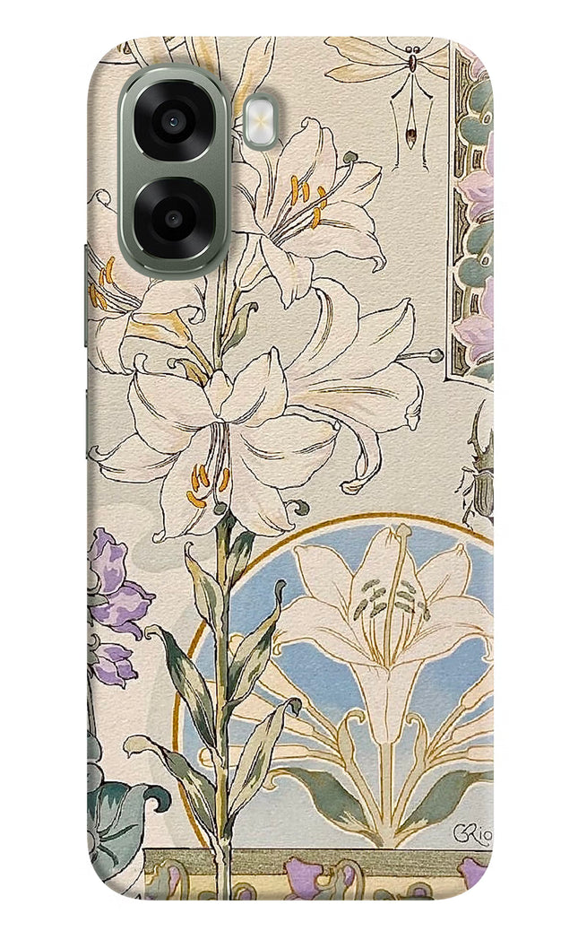 White Lily Oppo A6x 5G Hard Case Back Cover by Casekaro