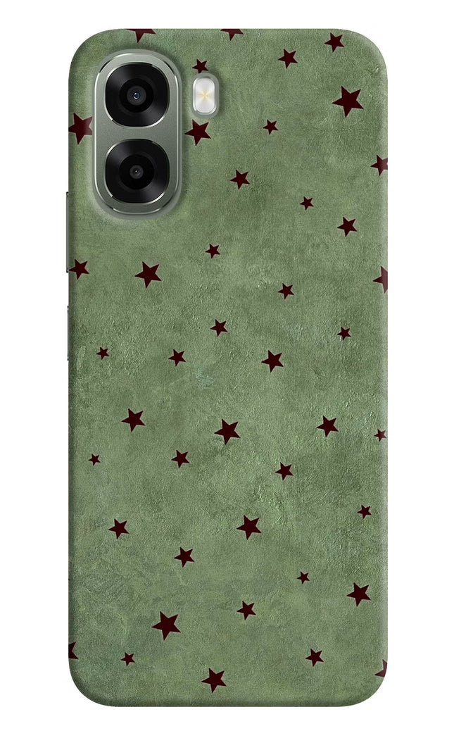 Green Stars Oppo A6x 5G Hard Case Back Cover by Casekaro