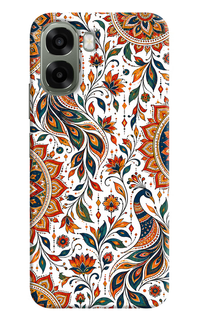 White Mayura Oppo A6x 5G Hard Case Back Cover by Casekaro
