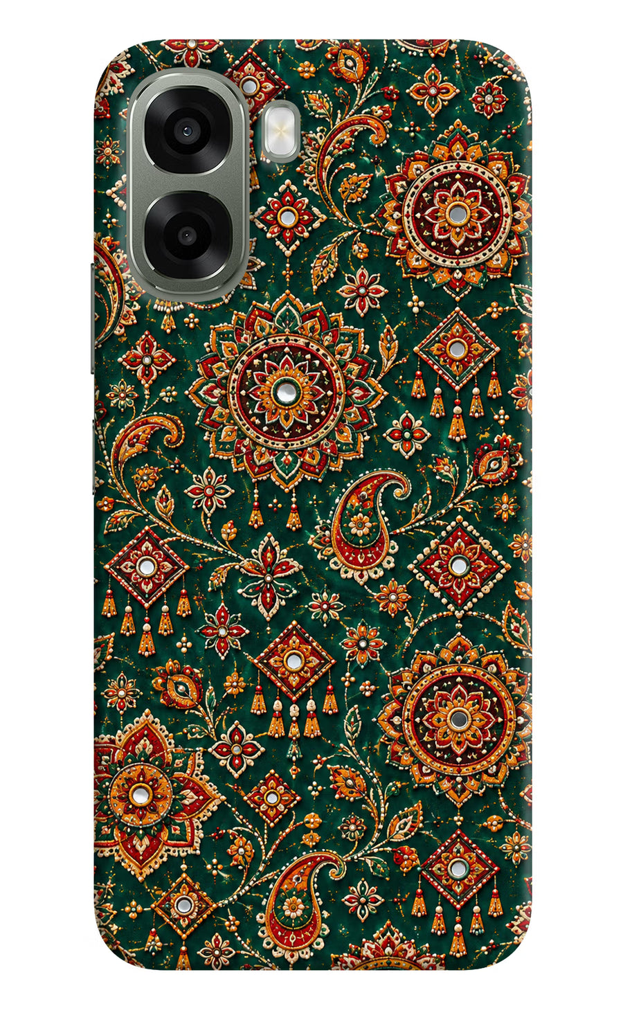 Green Pataka Oppo A6x 5G Back Cover, Hard case