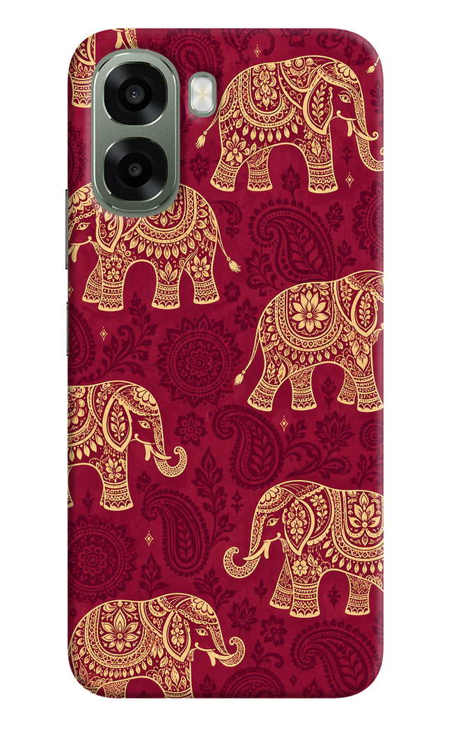 Maroon Elephant Oppo A6x 5G Back Cover