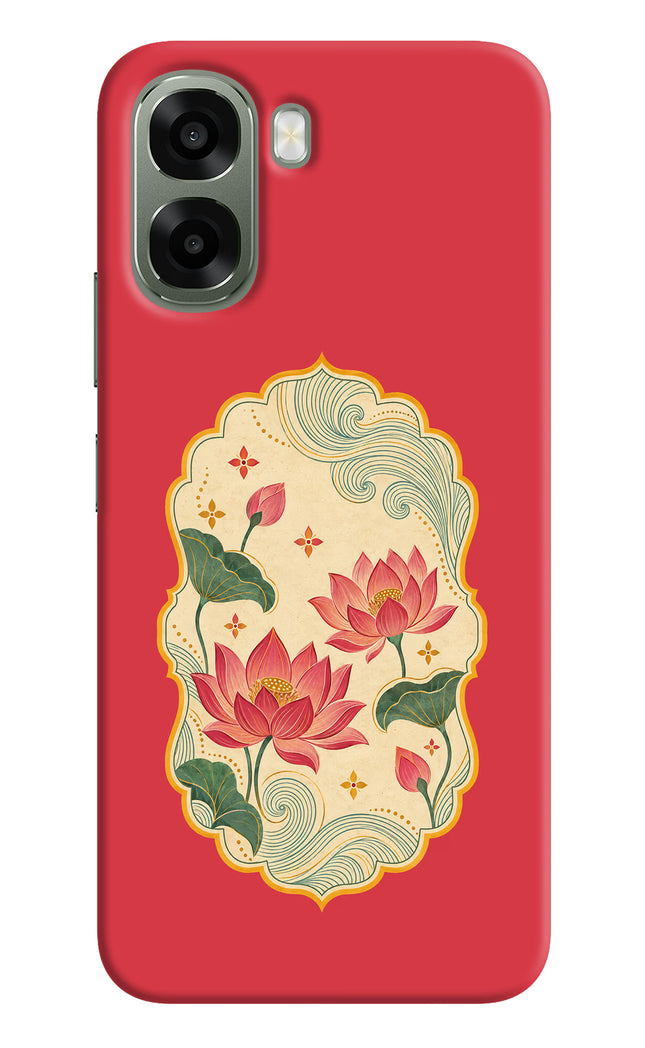 Pink Lotus Oppo A6x 5G Back Cover