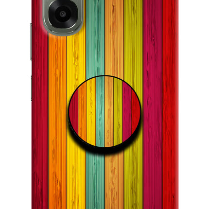 Multicolor Wooden Oppo A6x 5G Pop Case by Casekaro