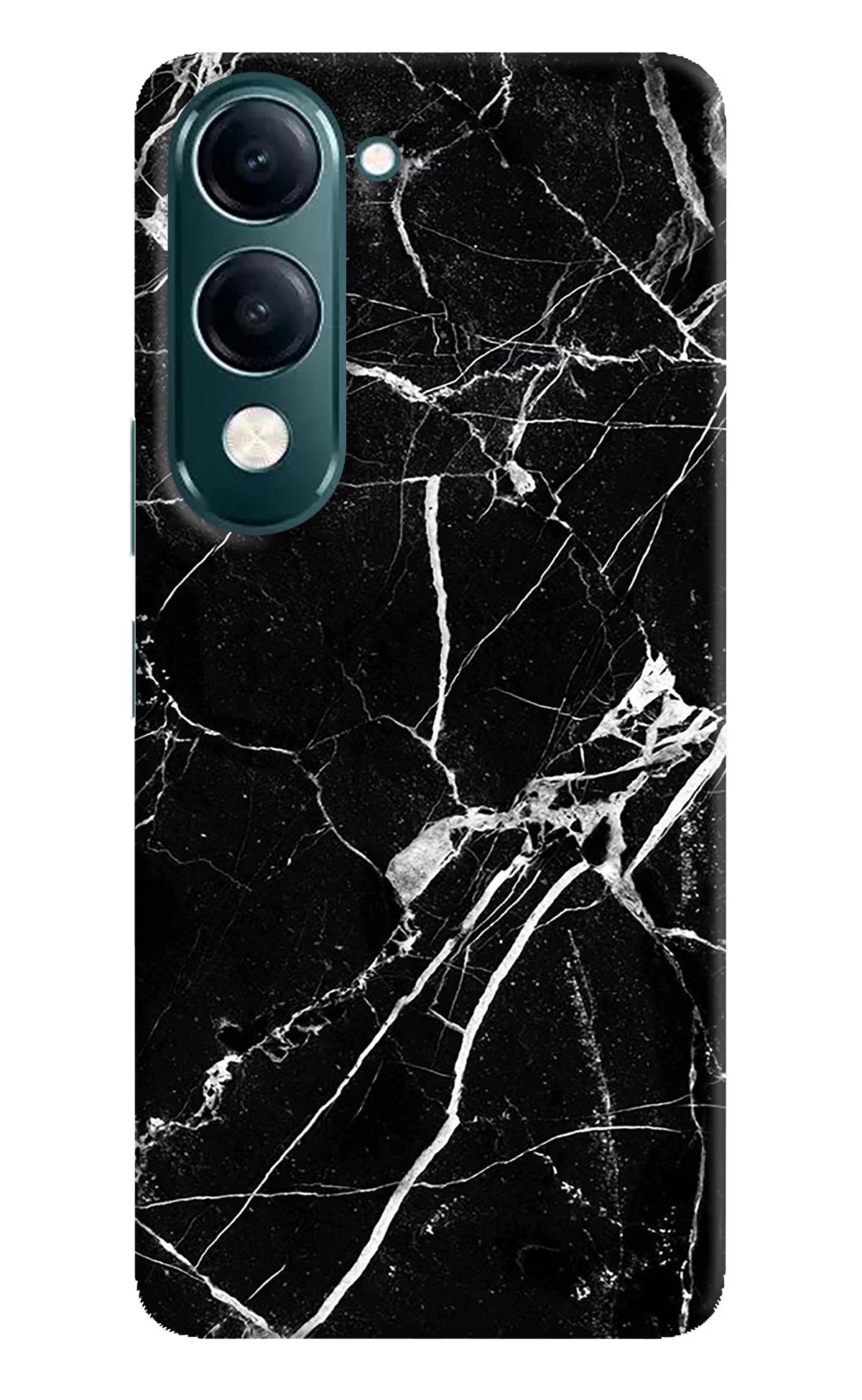 Black Marble Pattern iQOO Z10 Lite 5G Back Cover