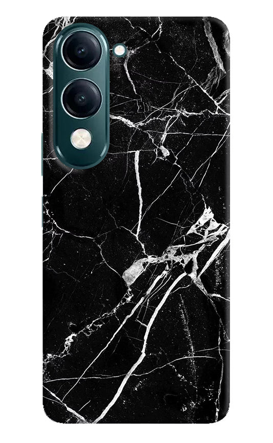Black Marble Pattern iQOO Z10 Lite 5G Hard Case Back Cover by Casekaro