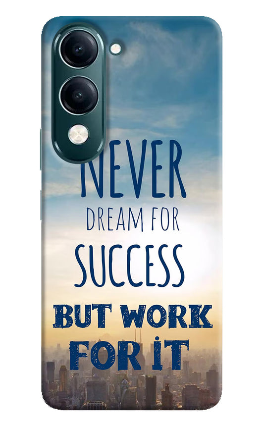 Never Dream For Success But Work For It iQOO Z10 Lite 5G Hard Case Back Cover by Casekaro