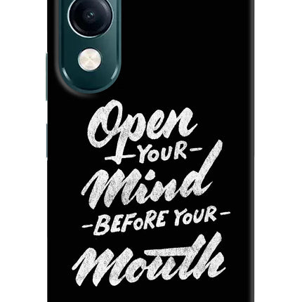 Open Your Mind Before Your Mouth iQOO Z10 Lite 5G Hard Case Back Cover by Casekaro