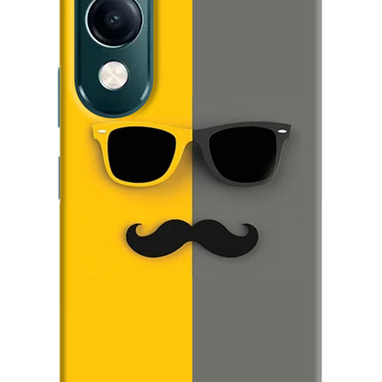Sunglasses with Mustache iQOO Z10 Lite 5G Hard Case Back Cover by Casekaro