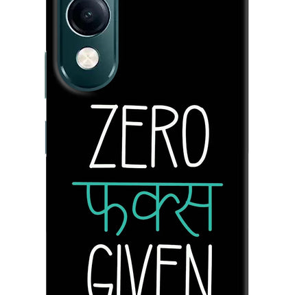 Zero Fucks Given iQOO Z10 Lite 5G Hard Case Back Cover by Casekaro