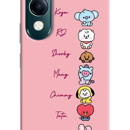 BTS names iQOO Z10 Lite 5G Hard Case Back Cover by Casekaro