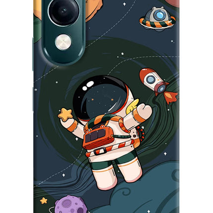 Cartoon Astronaut iQOO Z10 Lite 5G Hard Case Back Cover by Casekaro