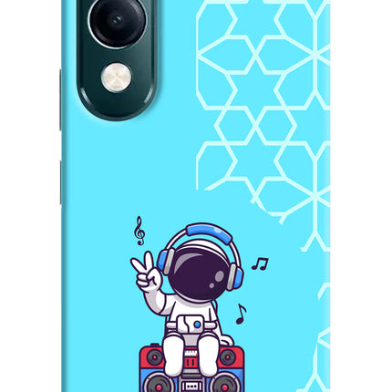 Cute Astronaut Chilling iQOO Z10 Lite 5G Hard Case Back Cover by Casekaro
