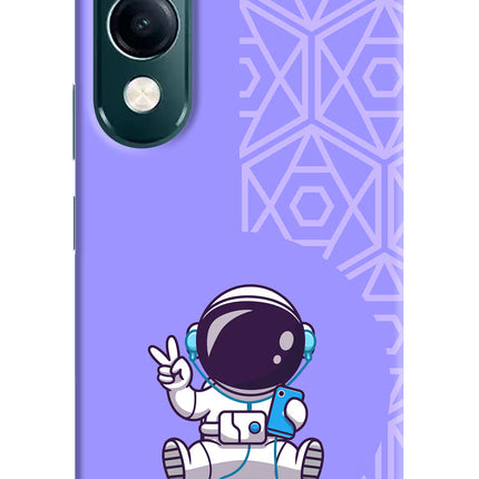 Cute Astronaut Chilling iQOO Z10 Lite 5G Hard Case Back Cover by Casekaro
